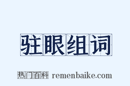 驻眼组词是什么意思的图片